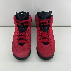 Jordan High Top Sneakers 6Y Kids Athletic Casual Red Suede Lace Up Shoes